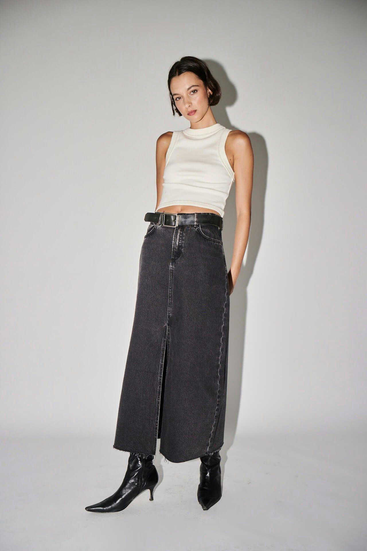 Darcy Maxi Skirt - Granite | Neuw Denim