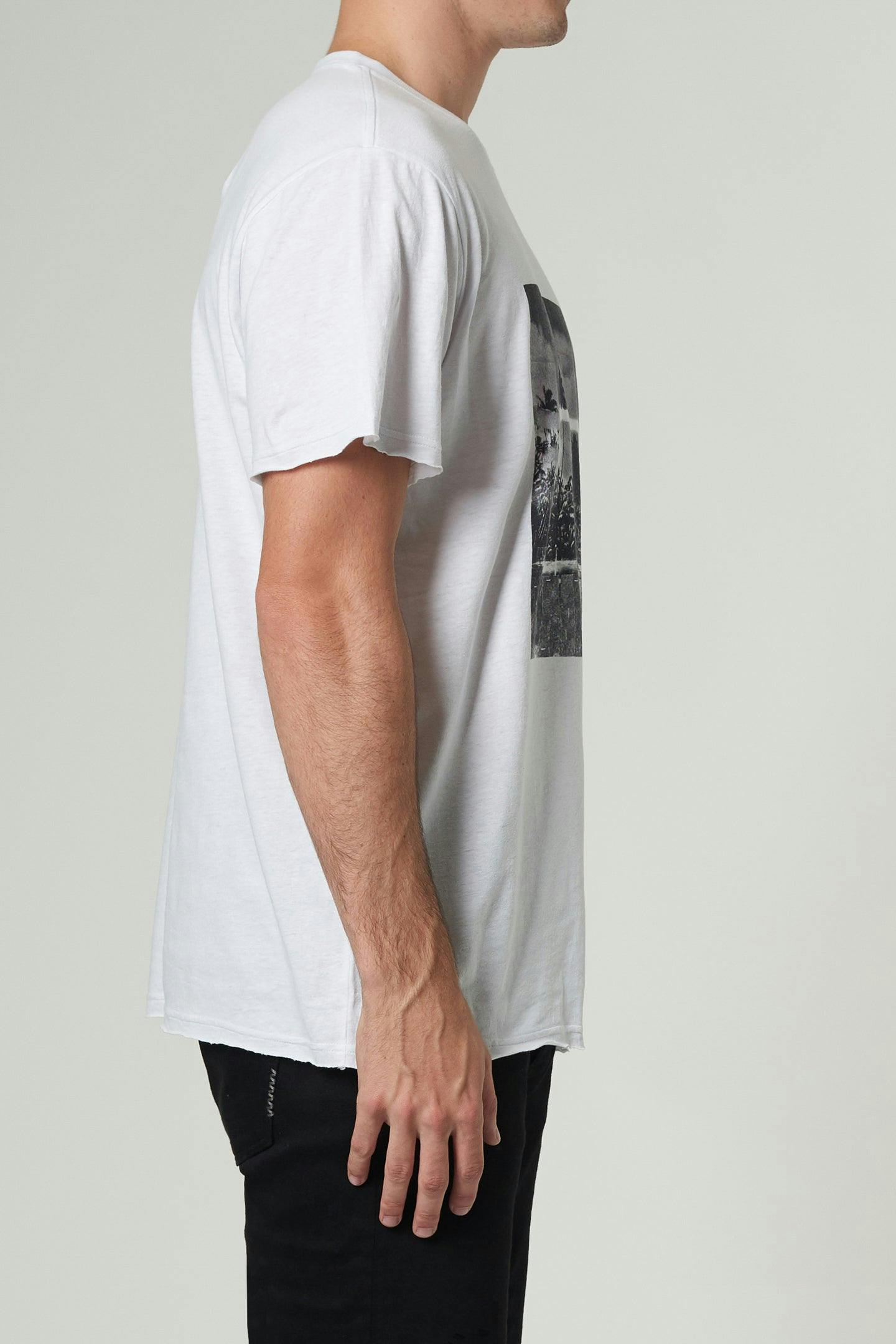 Graaf Linen Art Tee - White Neuw relaxed lightgrey mens-t-shirt 