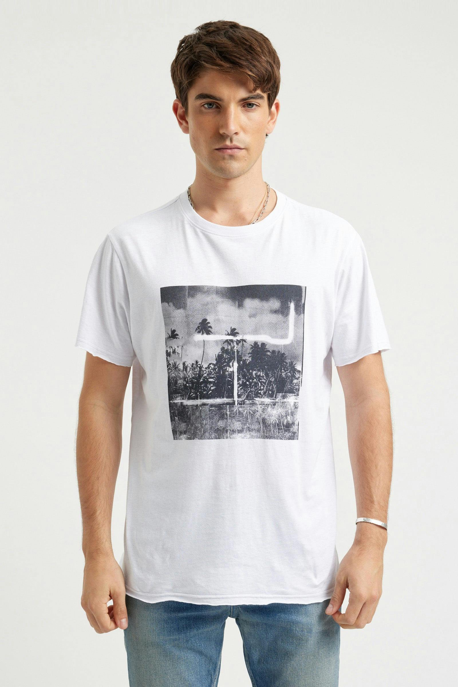 Graaf Linen Art Tee - White Neuw relaxed lightgrey mens-t-shirt 