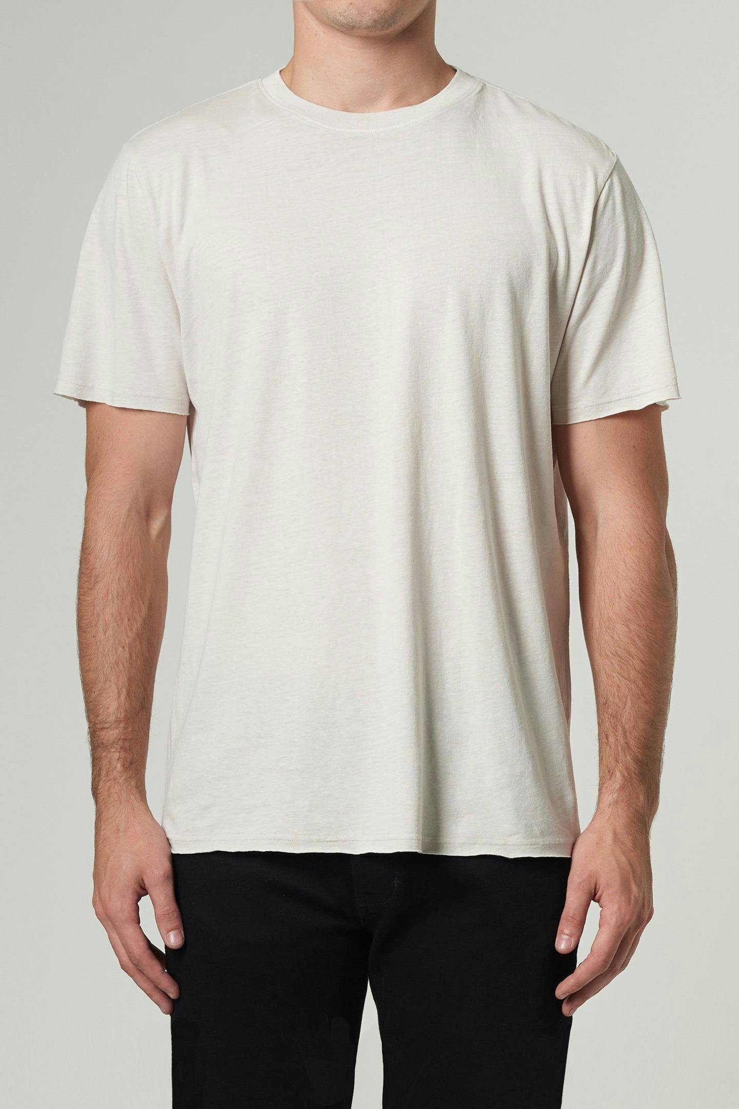 Linen Band Tee - Washed Stone Neuw relaxed lightyellow mens-t-shirt 