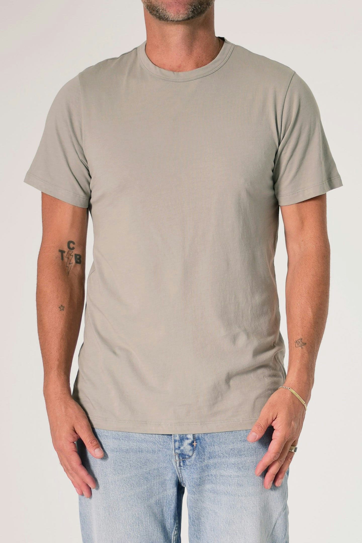 Layer Tee - Cement Neuw relaxed darkgrey mens-t-shirt 