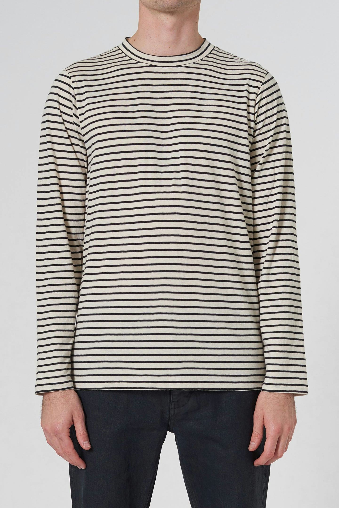 Stripe Ls Layer Tee - Black Neuw oversized lightgrey mens-t-shirt 
