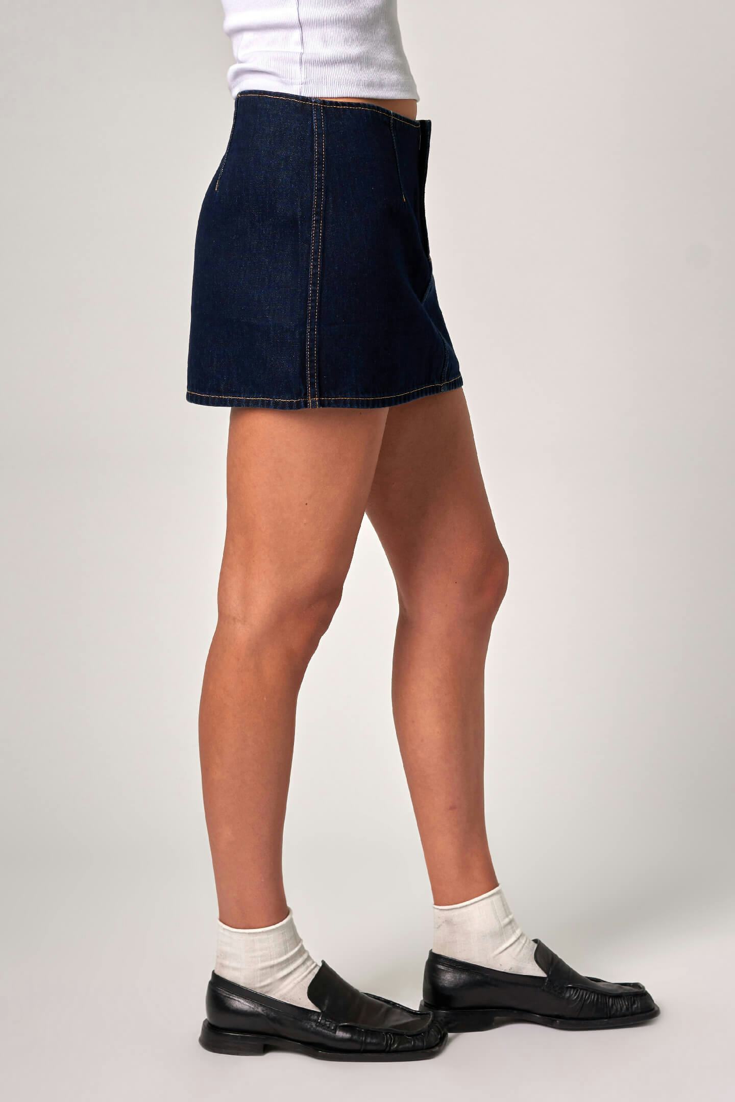 Recut Mini Skirt Neuw mini darkblue womens-skirts 