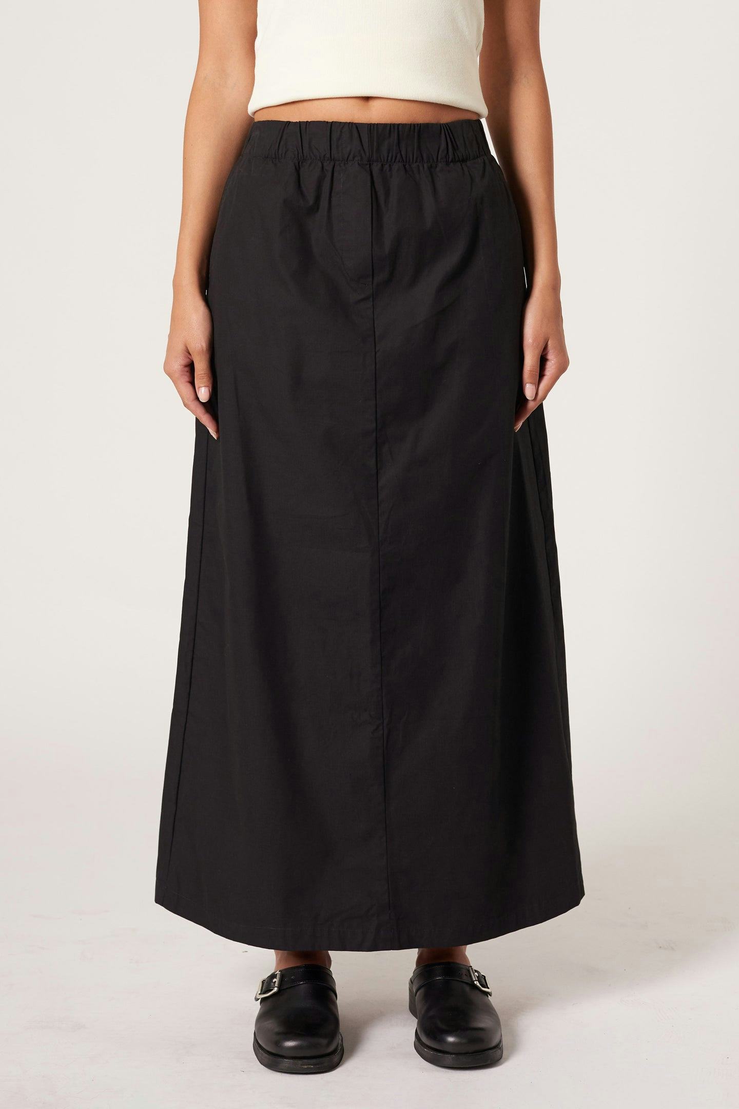 Barrett Skirt - Black Neuw maxi darkred womens-skirts 