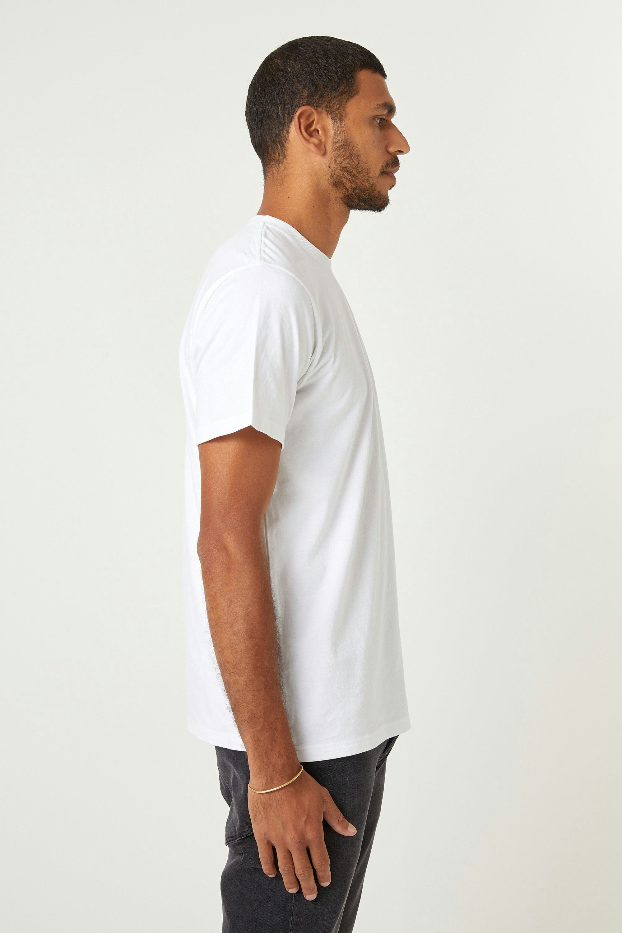 Organic Band Tee - White Neuw oversized white mens-t-shirt 