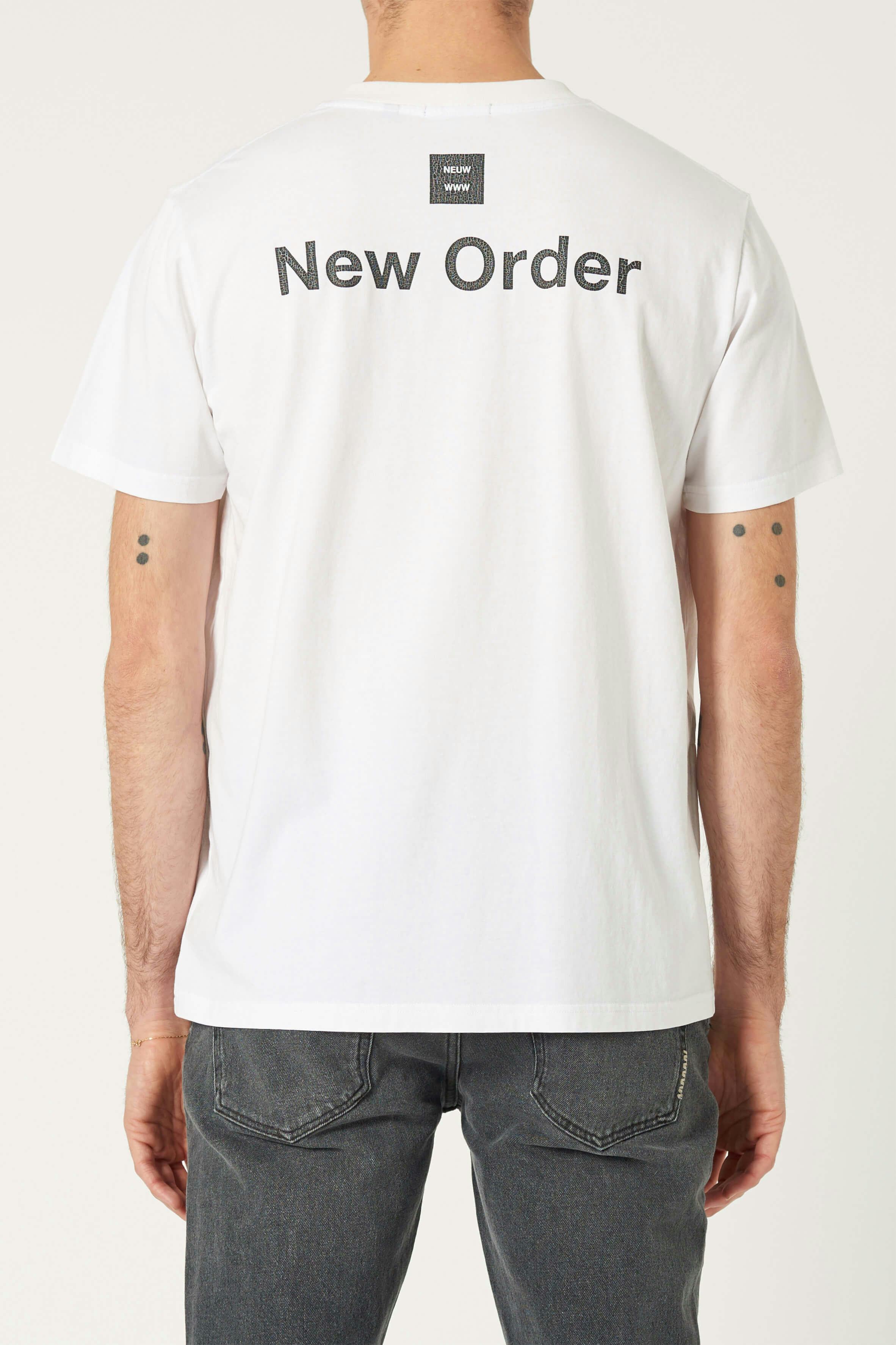 New Order Roses Tee - White Neuw relaxed white mens-t-shirt 