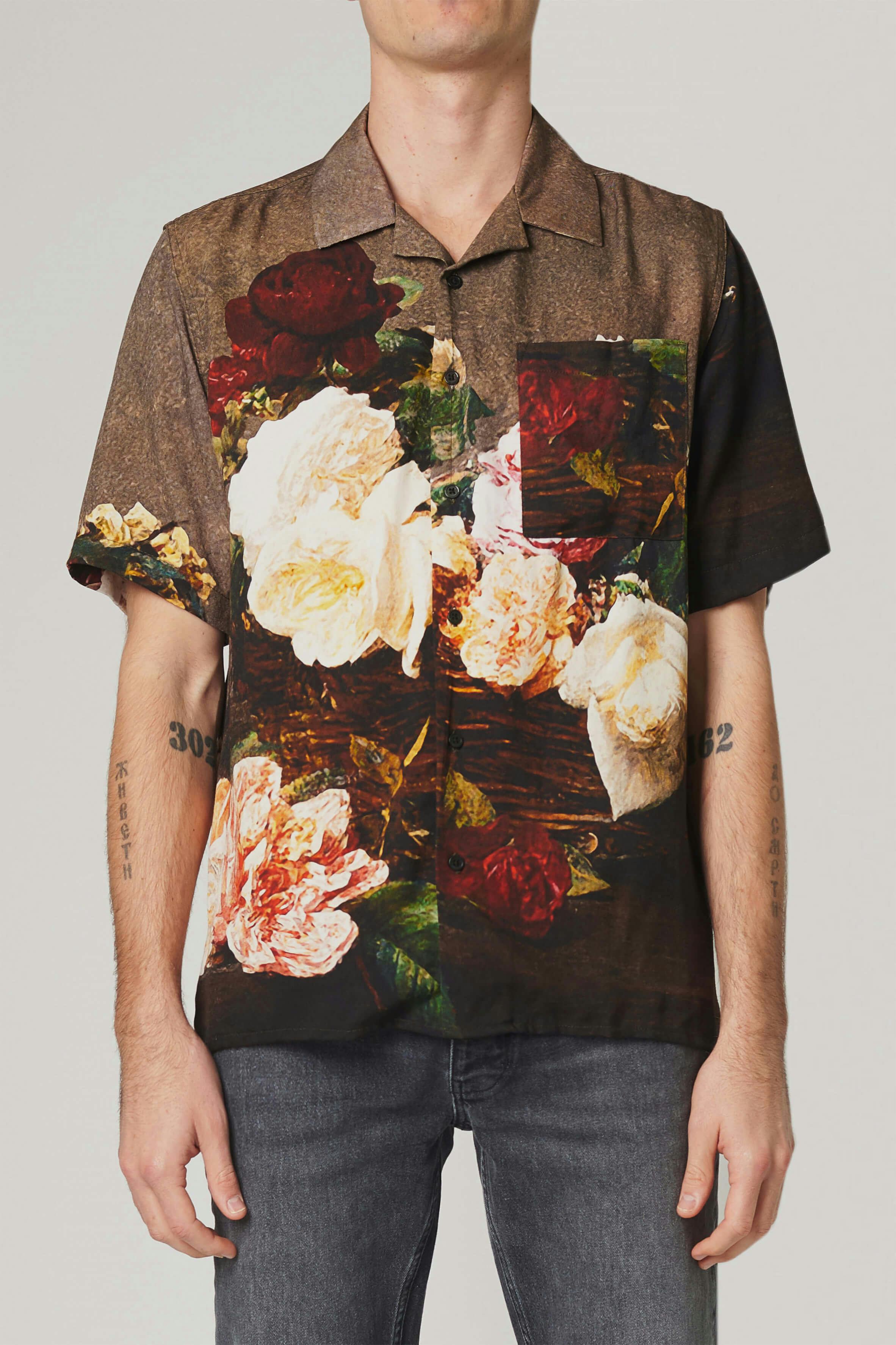 New Order Rose Shirt - Black Neuw elastic grey mens-shirt 