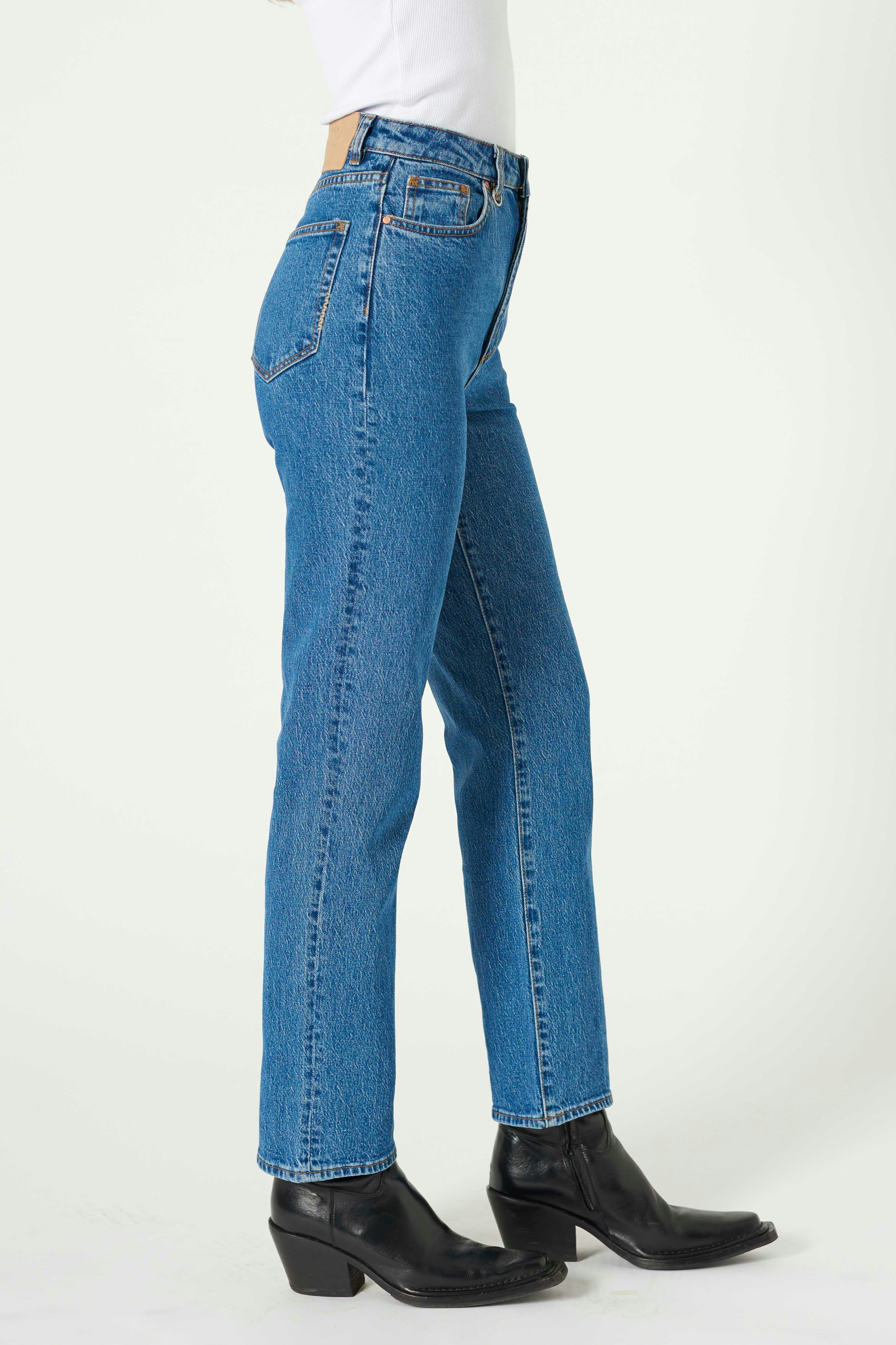 Nico Straight - French Blue Neuw mid blue womens-jeans 