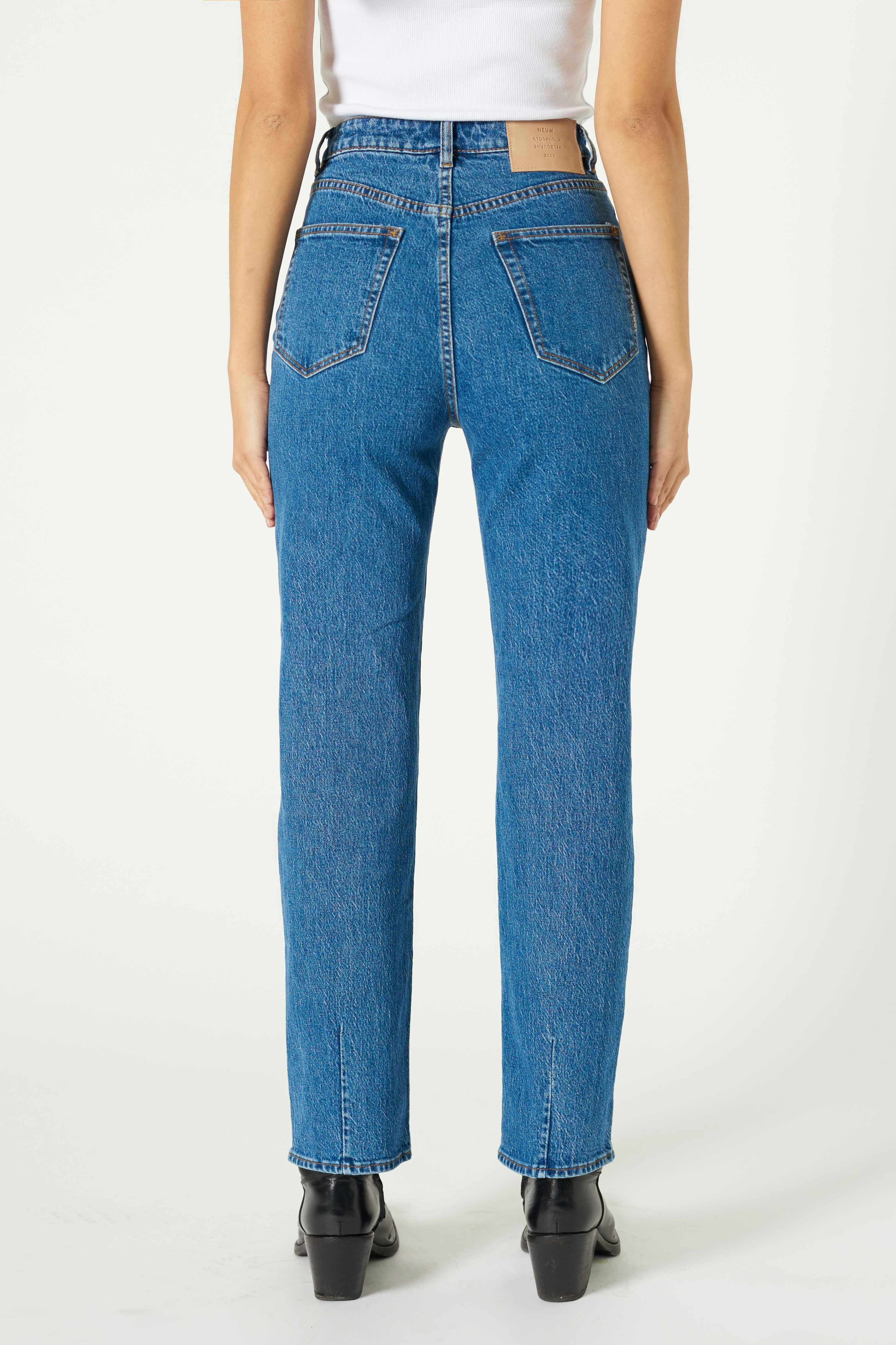 Nico Straight - French Blue Neuw mid blue womens-jeans 