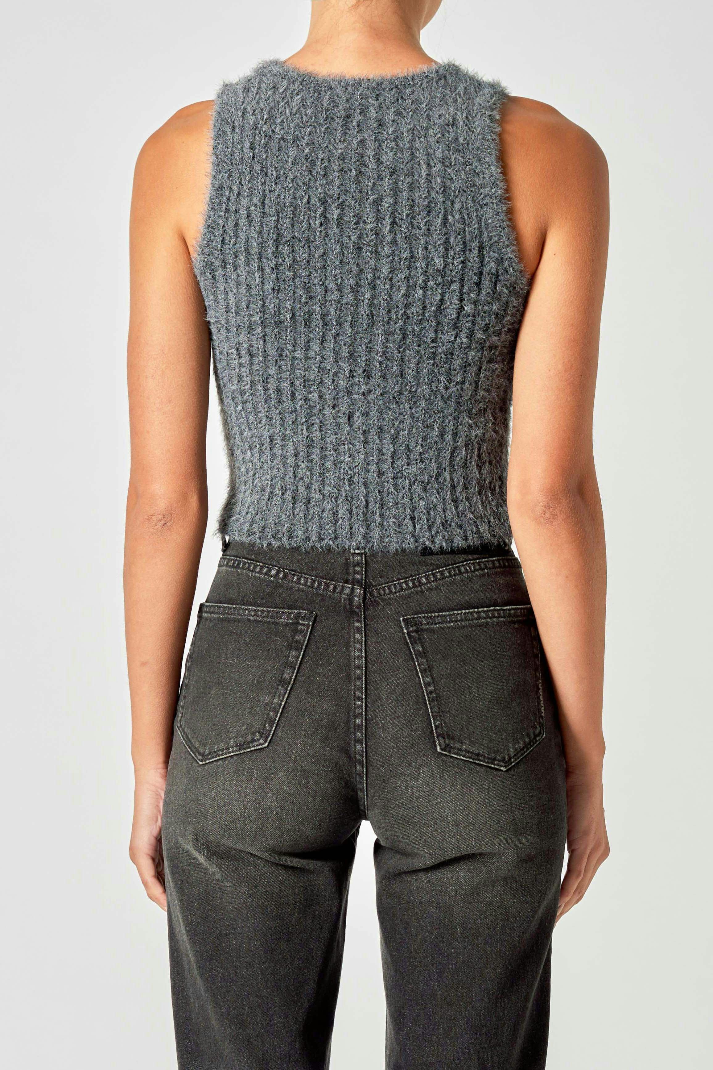 Kate Knit Top - Grey Marle Neuw straight grey womens-blouse 