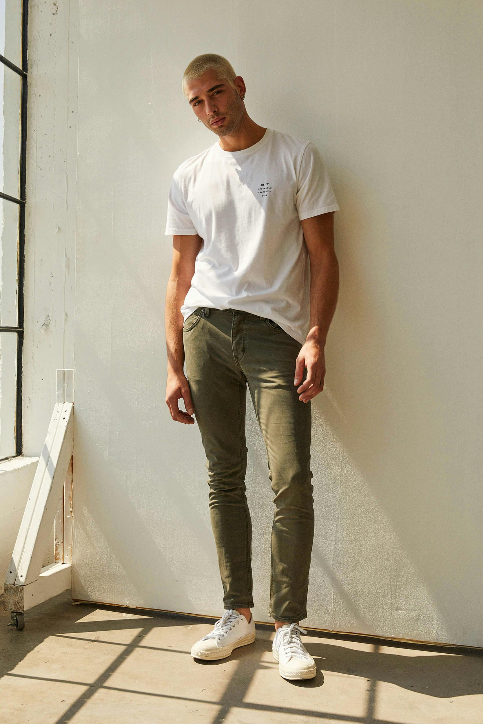 Lou Slim Twill - Military Neuw #na olive mens-jeans 