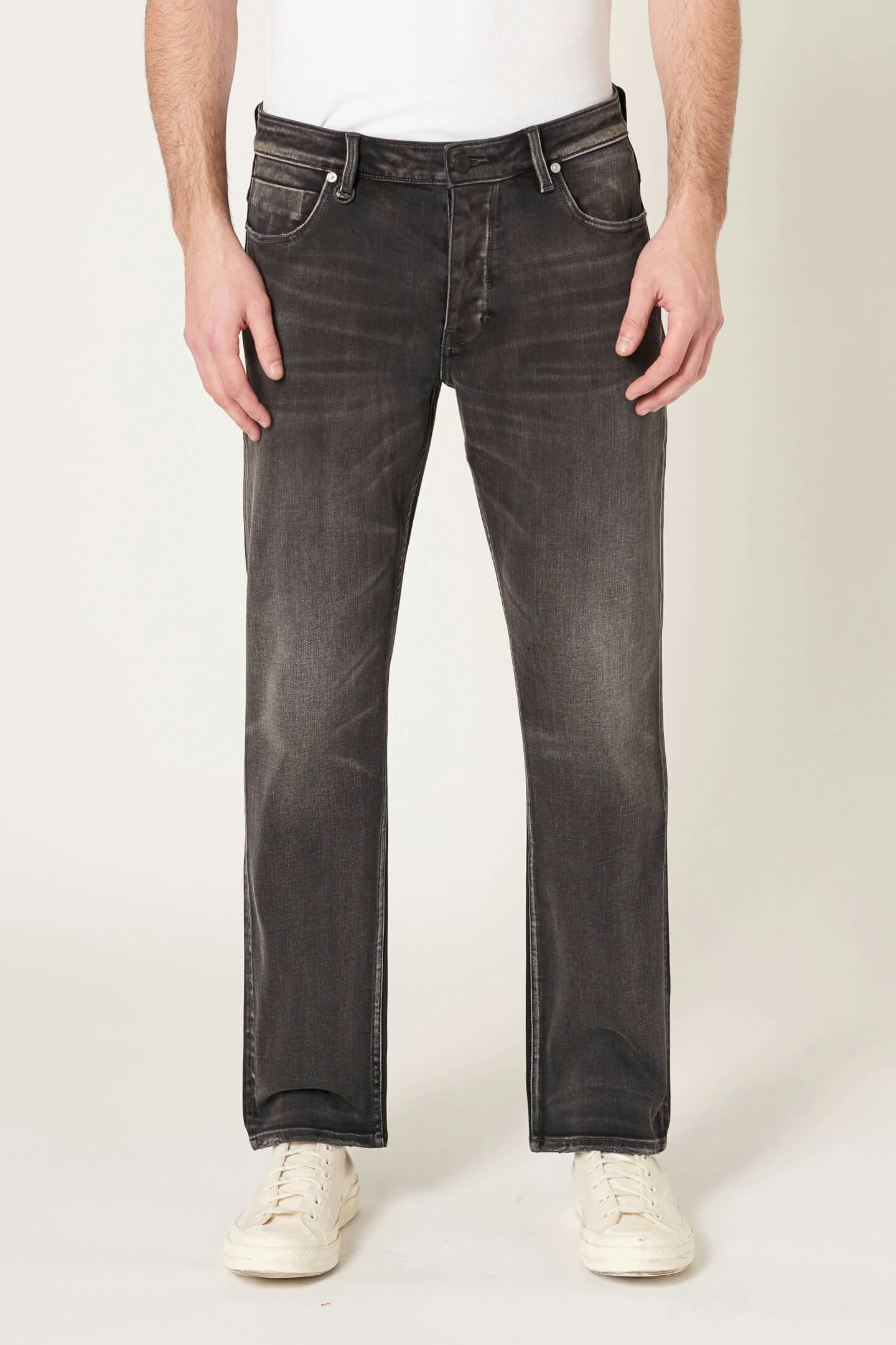 Lou Straight - Interzone Neuw dark grey mens-jeans 