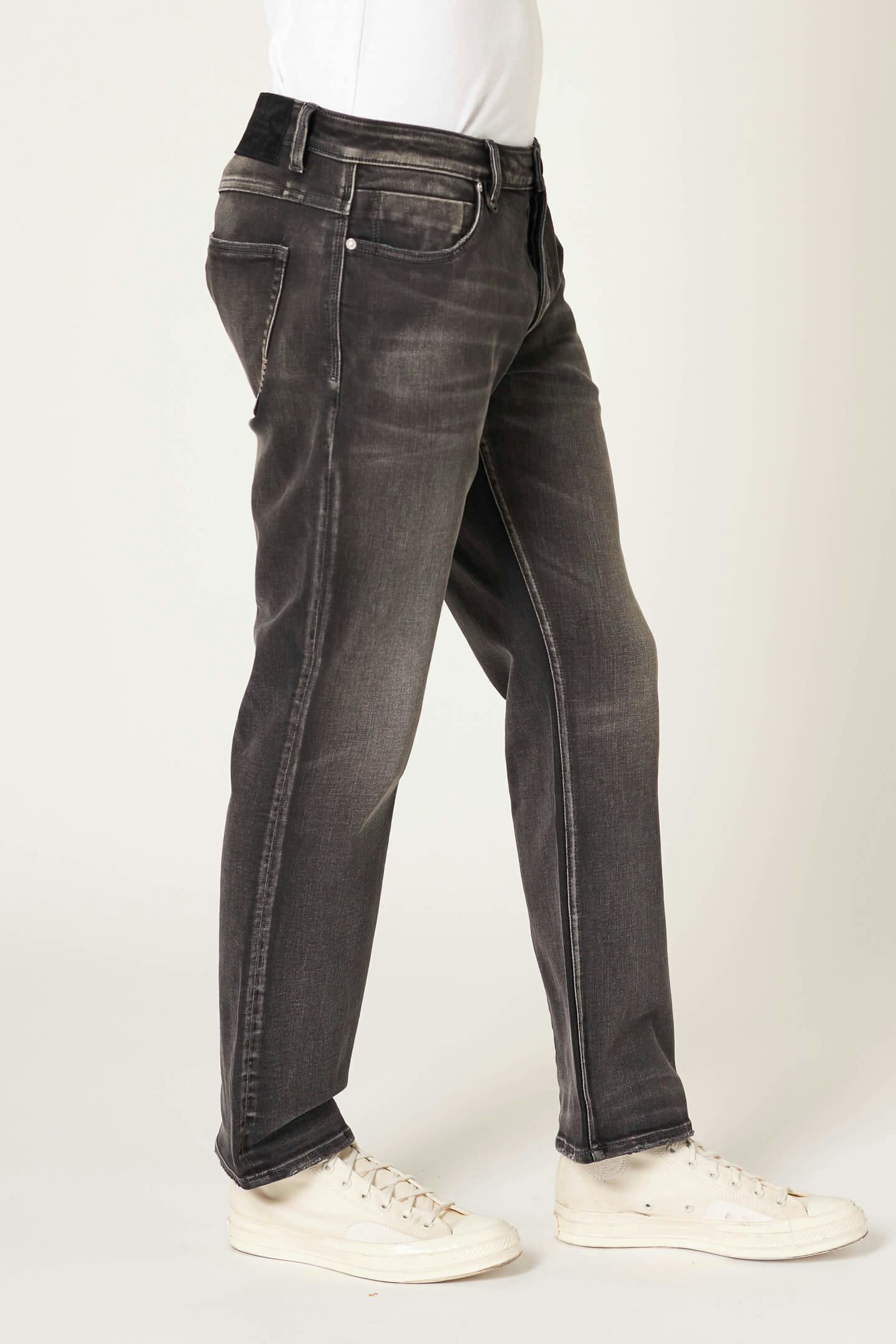 Lou Straight - Interzone Neuw dark grey mens-jeans 