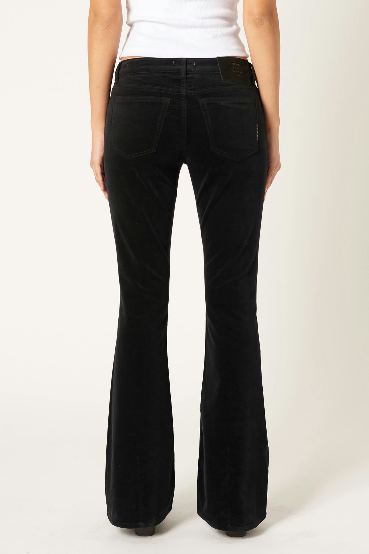 Devon Kick - Italian Velvet Neuw dark black womens-jeans 