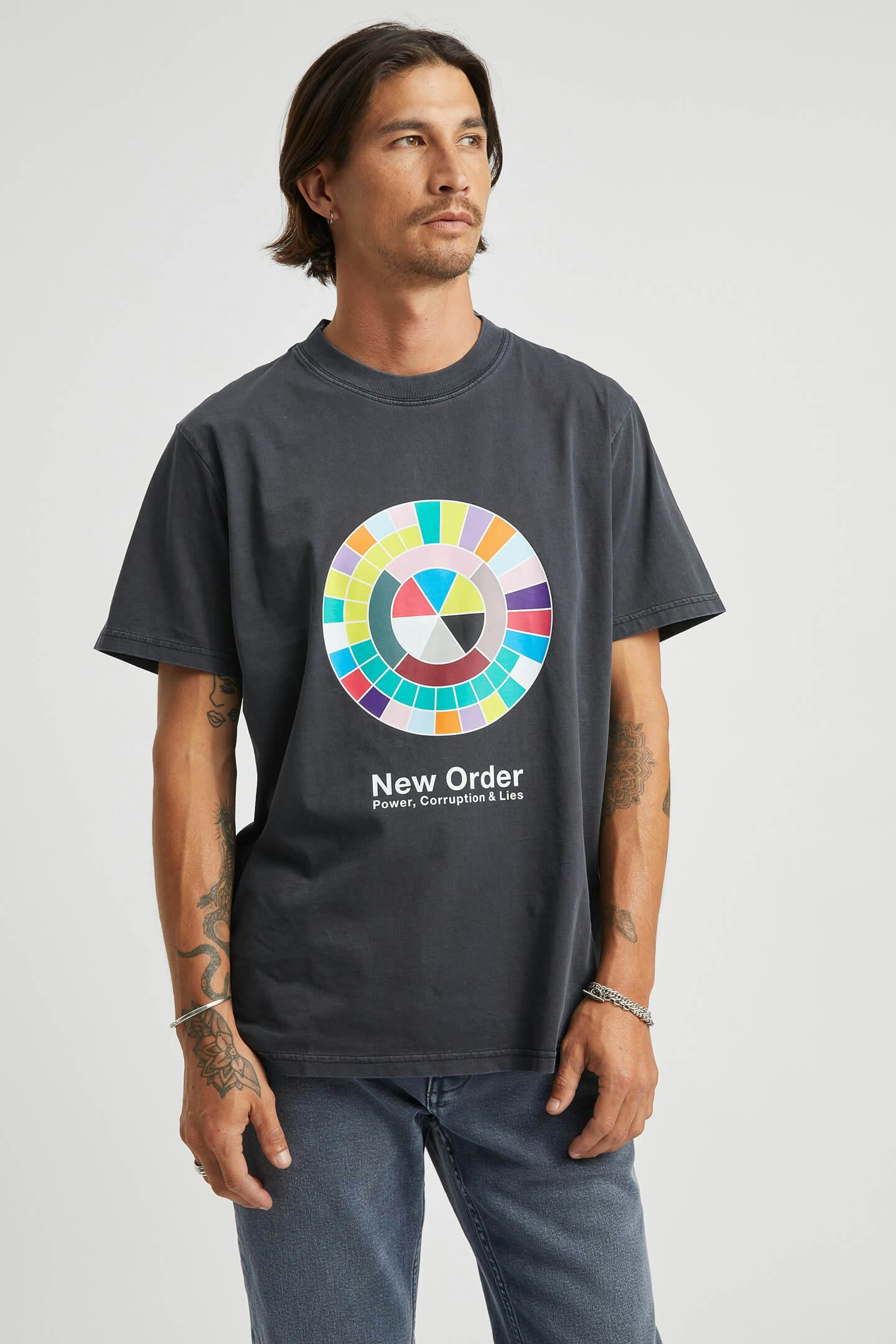 New Order Band Tee - Black Neuw relaxed grey mens-t-shirt 